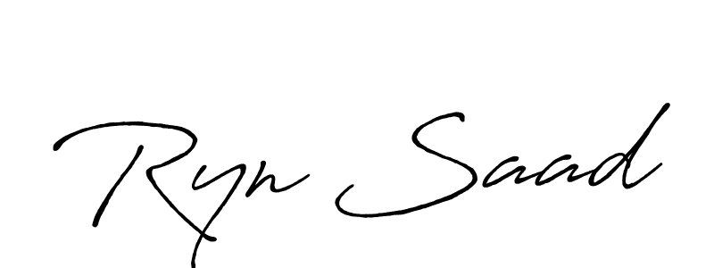 You can use this online signature creator to create a handwritten signature for the name Ryn Saad. This is the best online autograph maker. Ryn Saad signature style 7 images and pictures png