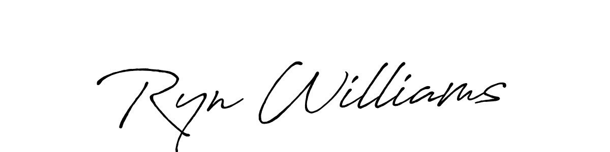 How to Draw Ryn Williams signature style? Antro_Vectra_Bolder is a latest design signature styles for name Ryn Williams. Ryn Williams signature style 7 images and pictures png