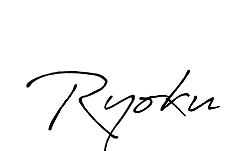 Ryoku stylish signature style. Best Handwritten Sign (Antro_Vectra_Bolder) for my name. Handwritten Signature Collection Ideas for my name Ryoku. Ryoku signature style 7 images and pictures png