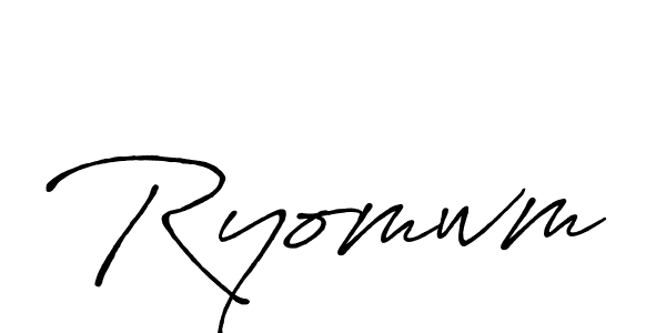 Also we have Ryomwm name is the best signature style. Create professional handwritten signature collection using Antro_Vectra_Bolder autograph style. Ryomwm signature style 7 images and pictures png