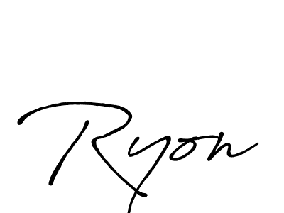 Similarly Antro_Vectra_Bolder is the best handwritten signature design. Signature creator online .You can use it as an online autograph creator for name Ryon. Ryon signature style 7 images and pictures png