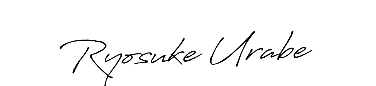 Create a beautiful signature design for name Ryosuke Urabe. With this signature (Antro_Vectra_Bolder) fonts, you can make a handwritten signature for free. Ryosuke Urabe signature style 7 images and pictures png