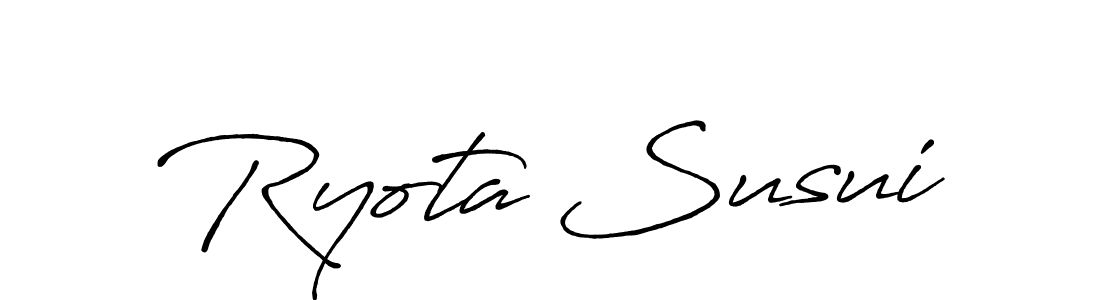 How to make Ryota Susui signature? Antro_Vectra_Bolder is a professional autograph style. Create handwritten signature for Ryota Susui name. Ryota Susui signature style 7 images and pictures png