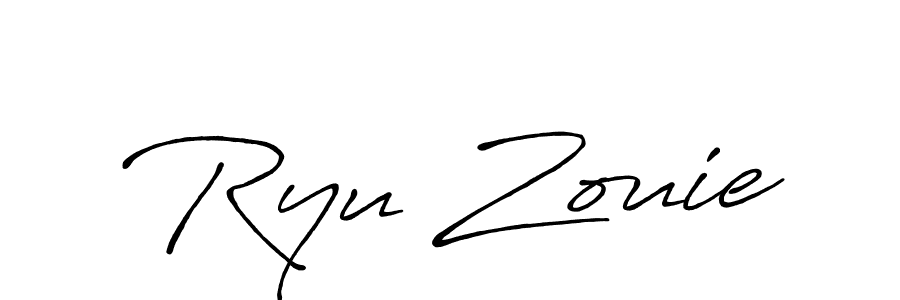 Also we have Ryu Zouie name is the best signature style. Create professional handwritten signature collection using Antro_Vectra_Bolder autograph style. Ryu Zouie signature style 7 images and pictures png