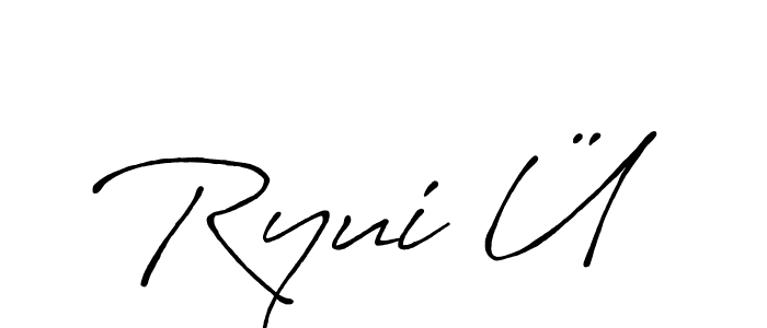 It looks lik you need a new signature style for name Ryui Ü. Design unique handwritten (Antro_Vectra_Bolder) signature with our free signature maker in just a few clicks. Ryui Ü signature style 7 images and pictures png