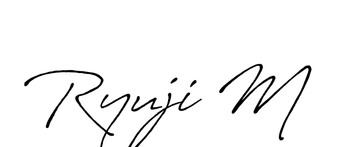 Also You can easily find your signature by using the search form. We will create Ryuji M name handwritten signature images for you free of cost using Antro_Vectra_Bolder sign style. Ryuji M signature style 7 images and pictures png