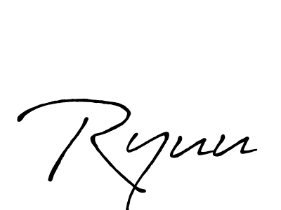 How to make Ryuu name signature. Use Antro_Vectra_Bolder style for creating short signs online. This is the latest handwritten sign. Ryuu signature style 7 images and pictures png