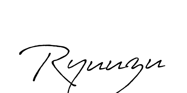 Ryuuzu stylish signature style. Best Handwritten Sign (Antro_Vectra_Bolder) for my name. Handwritten Signature Collection Ideas for my name Ryuuzu. Ryuuzu signature style 7 images and pictures png