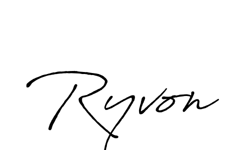 Make a beautiful signature design for name Ryvon. With this signature (Antro_Vectra_Bolder) style, you can create a handwritten signature for free. Ryvon signature style 7 images and pictures png