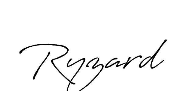 How to make Ryzard name signature. Use Antro_Vectra_Bolder style for creating short signs online. This is the latest handwritten sign. Ryzard signature style 7 images and pictures png