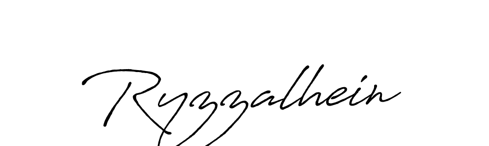 How to make Ryzzalhein name signature. Use Antro_Vectra_Bolder style for creating short signs online. This is the latest handwritten sign. Ryzzalhein signature style 7 images and pictures png