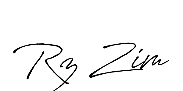 The best way (Antro_Vectra_Bolder) to make a short signature is to pick only two or three words in your name. The name Rz Zim include a total of six letters. For converting this name. Rz Zim signature style 7 images and pictures png