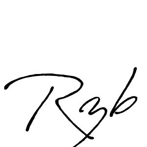 How to make Rzb signature? Antro_Vectra_Bolder is a professional autograph style. Create handwritten signature for Rzb name. Rzb signature style 7 images and pictures png