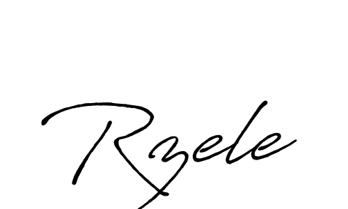 How to make Rzele name signature. Use Antro_Vectra_Bolder style for creating short signs online. This is the latest handwritten sign. Rzele signature style 7 images and pictures png