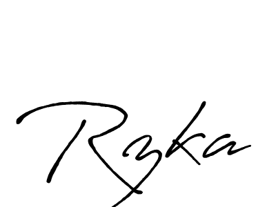 Design your own signature with our free online signature maker. With this signature software, you can create a handwritten (Antro_Vectra_Bolder) signature for name Rzka. Rzka signature style 7 images and pictures png