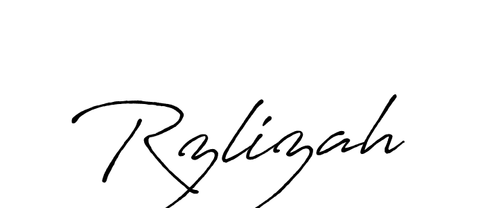 Also You can easily find your signature by using the search form. We will create Rzlizah name handwritten signature images for you free of cost using Antro_Vectra_Bolder sign style. Rzlizah signature style 7 images and pictures png