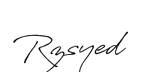 The best way (Antro_Vectra_Bolder) to make a short signature is to pick only two or three words in your name. The name Rzsyed include a total of six letters. For converting this name. Rzsyed signature style 7 images and pictures png