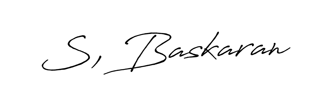 Design your own signature with our free online signature maker. With this signature software, you can create a handwritten (Antro_Vectra_Bolder) signature for name S, Baskaran. S, Baskaran signature style 7 images and pictures png