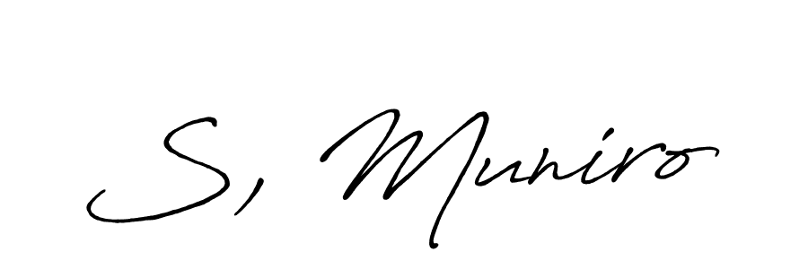Once you've used our free online signature maker to create your best signature Antro_Vectra_Bolder style, it's time to enjoy all of the benefits that S, Muniro name signing documents. S, Muniro signature style 7 images and pictures png
