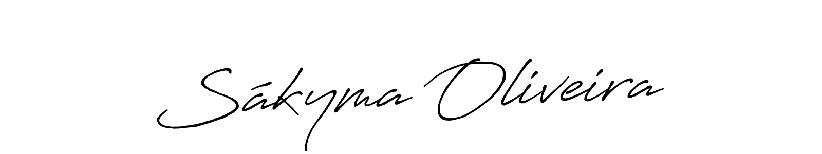 Make a beautiful signature design for name Sákyma Oliveira. With this signature (Antro_Vectra_Bolder) style, you can create a handwritten signature for free. Sákyma Oliveira signature style 7 images and pictures png