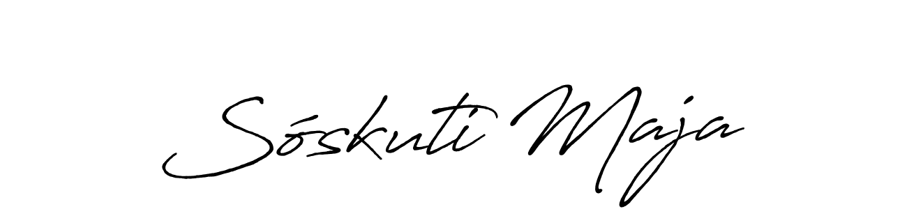 Sóskuti Maja stylish signature style. Best Handwritten Sign (Antro_Vectra_Bolder) for my name. Handwritten Signature Collection Ideas for my name Sóskuti Maja. Sóskuti Maja signature style 7 images and pictures png