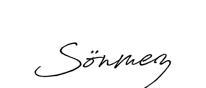 How to make Sönmez signature? Antro_Vectra_Bolder is a professional autograph style. Create handwritten signature for Sönmez name. Sönmez signature style 7 images and pictures png