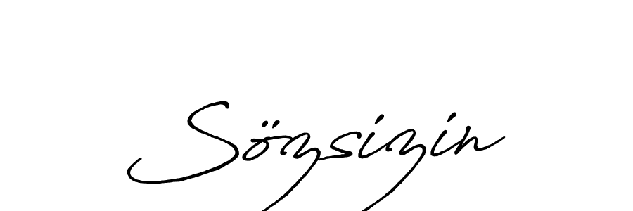 Make a beautiful signature design for name Sözsizin. Use this online signature maker to create a handwritten signature for free. Sözsizin signature style 7 images and pictures png