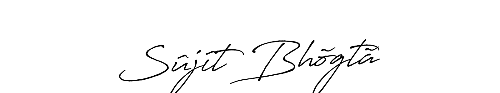 Create a beautiful signature design for name Sûjît Bhõgtã. With this signature (Antro_Vectra_Bolder) fonts, you can make a handwritten signature for free. Sûjît Bhõgtã signature style 7 images and pictures png