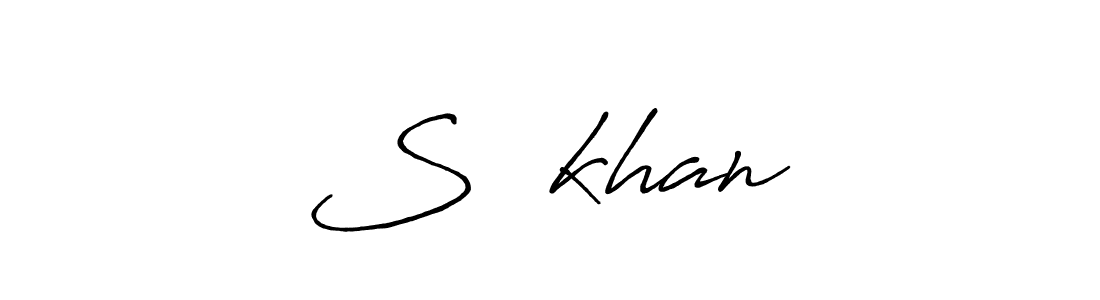 Make a beautiful signature design for name S❤️khan. With this signature (Antro_Vectra_Bolder) style, you can create a handwritten signature for free. S❤️khan signature style 7 images and pictures png