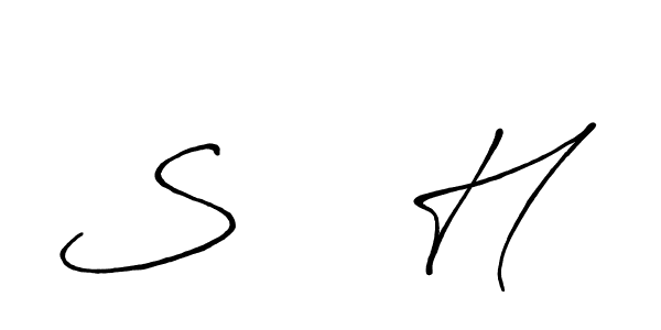 if you are searching for the best signature style for your name S    H. so please give up your signature search. here we have designed multiple signature styles  using Antro_Vectra_Bolder. S    H signature style 7 images and pictures png