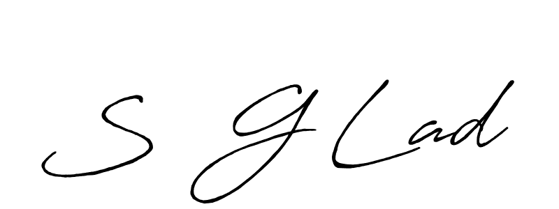 How to make S  G Lad signature? Antro_Vectra_Bolder is a professional autograph style. Create handwritten signature for S  G Lad name. S  G Lad signature style 7 images and pictures png