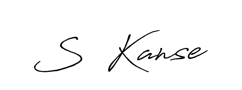 Create a beautiful signature design for name S  Kanse. With this signature (Antro_Vectra_Bolder) fonts, you can make a handwritten signature for free. S  Kanse signature style 7 images and pictures png