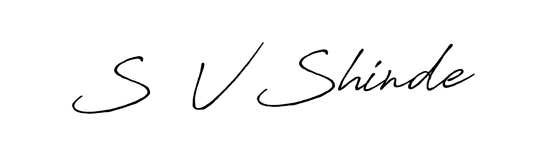 Make a beautiful signature design for name S  V Shinde. With this signature (Antro_Vectra_Bolder) style, you can create a handwritten signature for free. S  V Shinde signature style 7 images and pictures png