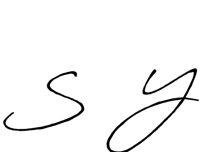 S  Y stylish signature style. Best Handwritten Sign (Antro_Vectra_Bolder) for my name. Handwritten Signature Collection Ideas for my name S  Y. S  Y signature style 7 images and pictures png
