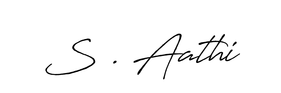 Design your own signature with our free online signature maker. With this signature software, you can create a handwritten (Antro_Vectra_Bolder) signature for name S . Aathi. S . Aathi signature style 7 images and pictures png