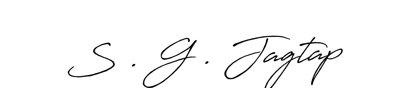 if you are searching for the best signature style for your name S . G . Jagtap. so please give up your signature search. here we have designed multiple signature styles  using Antro_Vectra_Bolder. S . G . Jagtap signature style 7 images and pictures png