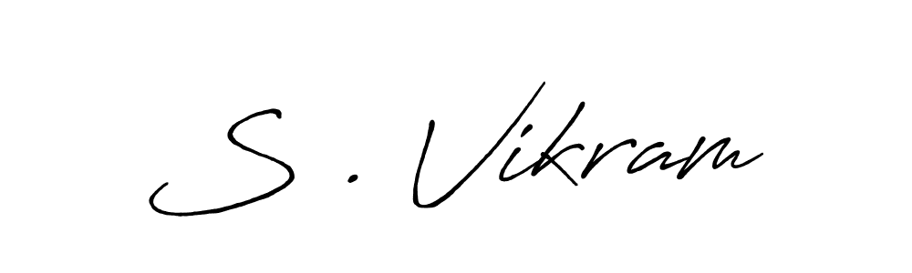 Create a beautiful signature design for name S . Vikram. With this signature (Antro_Vectra_Bolder) fonts, you can make a handwritten signature for free. S . Vikram signature style 7 images and pictures png