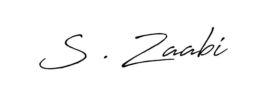 Make a beautiful signature design for name S . Zaabi. With this signature (Antro_Vectra_Bolder) style, you can create a handwritten signature for free. S . Zaabi signature style 7 images and pictures png