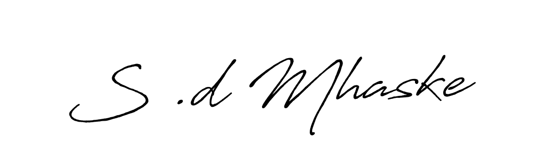 Similarly Antro_Vectra_Bolder is the best handwritten signature design. Signature creator online .You can use it as an online autograph creator for name S .d Mhaske. S .d Mhaske signature style 7 images and pictures png