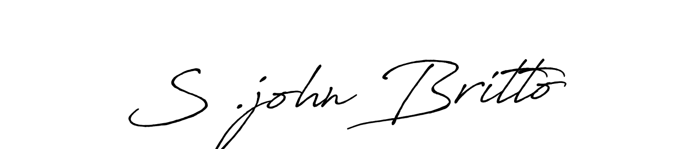 Make a beautiful signature design for name S .john Britto. With this signature (Antro_Vectra_Bolder) style, you can create a handwritten signature for free. S .john Britto signature style 7 images and pictures png