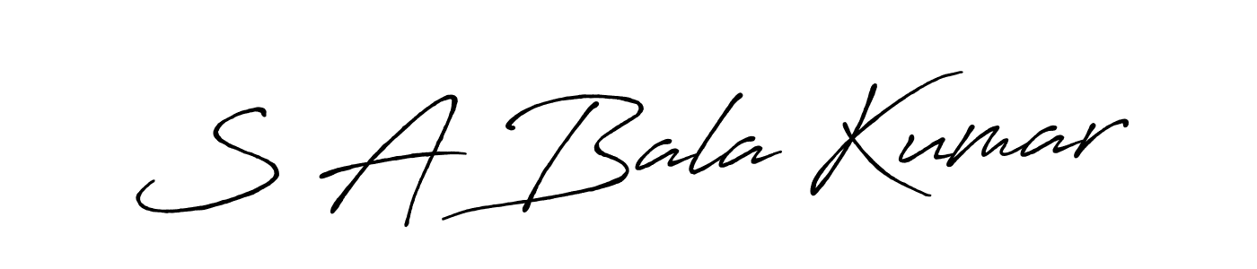 Make a beautiful signature design for name S A Bala Kumar. Use this online signature maker to create a handwritten signature for free. S A Bala Kumar signature style 7 images and pictures png