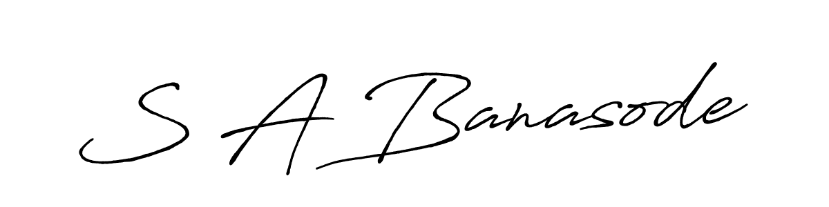 Use a signature maker to create a handwritten signature online. With this signature software, you can design (Antro_Vectra_Bolder) your own signature for name S A Banasode. S A Banasode signature style 7 images and pictures png