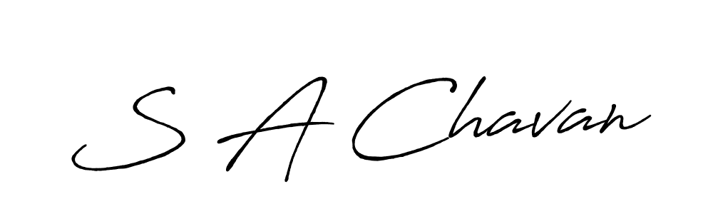 Design your own signature with our free online signature maker. With this signature software, you can create a handwritten (Antro_Vectra_Bolder) signature for name S A Chavan. S A Chavan signature style 7 images and pictures png