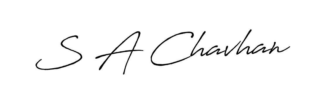 Create a beautiful signature design for name S A Chavhan. With this signature (Antro_Vectra_Bolder) fonts, you can make a handwritten signature for free. S A Chavhan signature style 7 images and pictures png