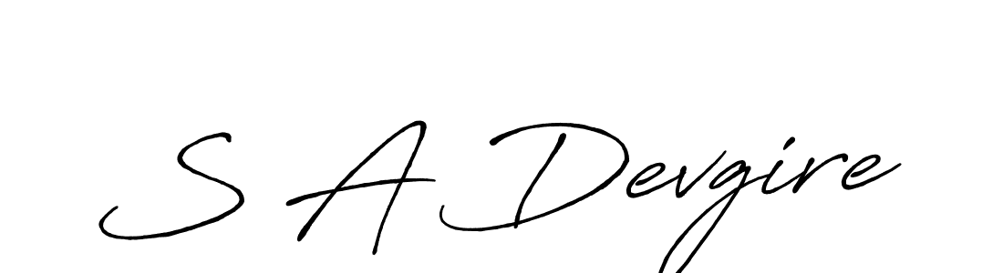 if you are searching for the best signature style for your name S A Devgire. so please give up your signature search. here we have designed multiple signature styles  using Antro_Vectra_Bolder. S A Devgire signature style 7 images and pictures png