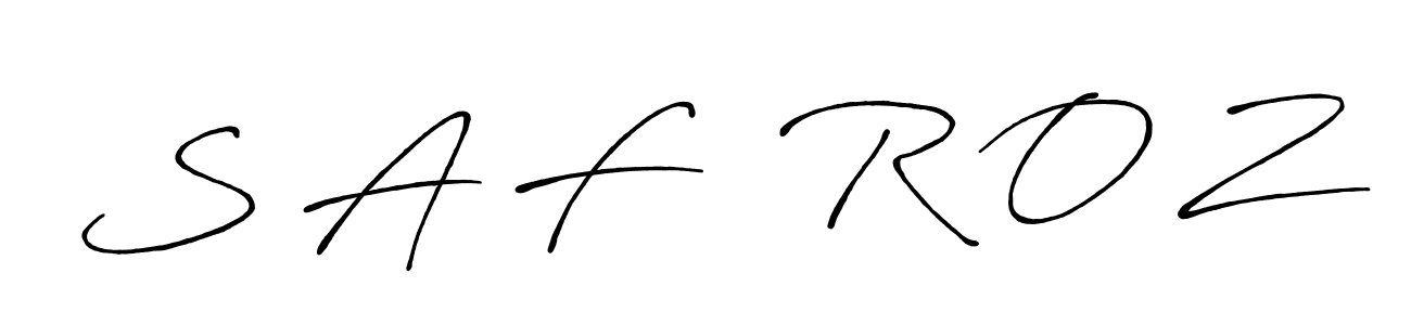 See photos of S A F   R O Z official signature by Spectra . Check more albums & portfolios. Read reviews & check more about Antro_Vectra_Bolder font. S A F   R O Z signature style 7 images and pictures png