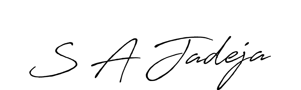 You should practise on your own different ways (Antro_Vectra_Bolder) to write your name (S A Jadeja) in signature. don't let someone else do it for you. S A Jadeja signature style 7 images and pictures png