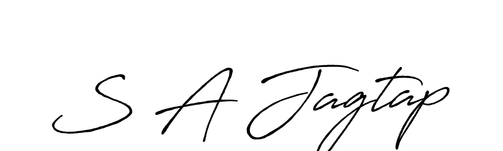 Make a beautiful signature design for name S A Jagtap. With this signature (Antro_Vectra_Bolder) style, you can create a handwritten signature for free. S A Jagtap signature style 7 images and pictures png