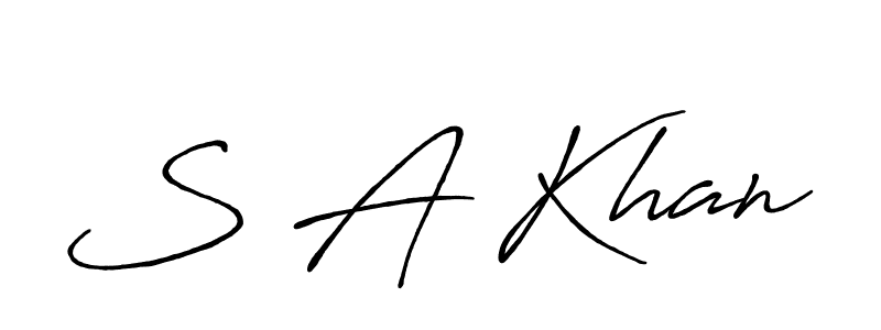 Antro_Vectra_Bolder is a professional signature style that is perfect for those who want to add a touch of class to their signature. It is also a great choice for those who want to make their signature more unique. Get S A Khan name to fancy signature for free. S A Khan signature style 7 images and pictures png