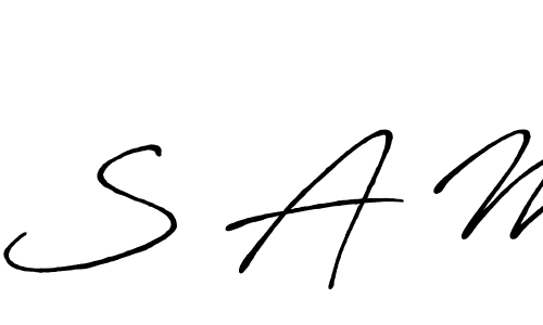 Also we have S A M name is the best signature style. Create professional handwritten signature collection using Antro_Vectra_Bolder autograph style. S A M signature style 7 images and pictures png
